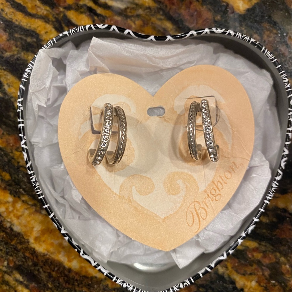 Brighton Neptune’s Ring - Silver plated earrings. NEVER WORN